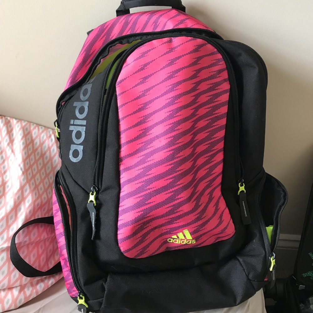 Pink/Neon Green Adidas Bookbag